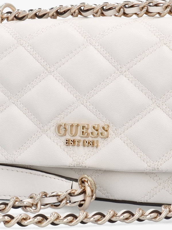 Tamsin Quilted Off White Cross-Body Bag