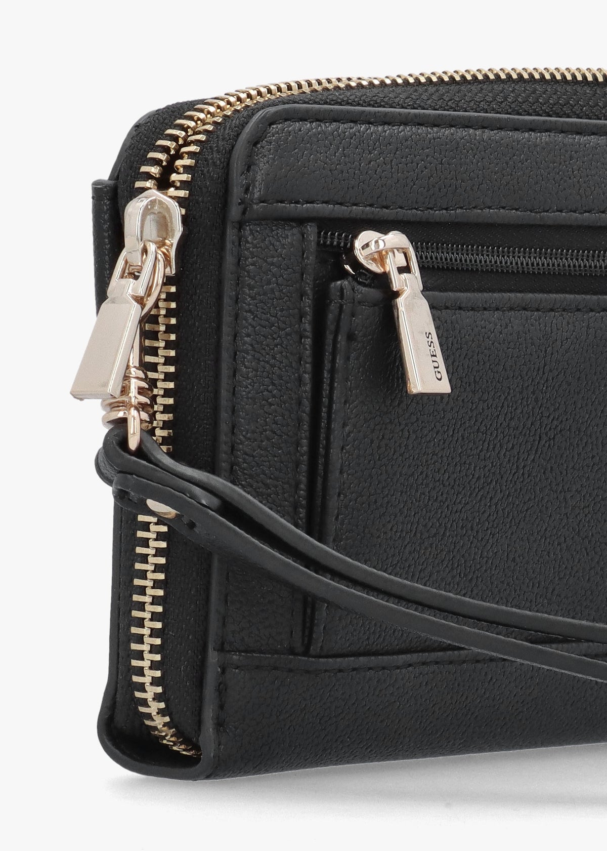 Anadela Large Black Zip Around Wallet