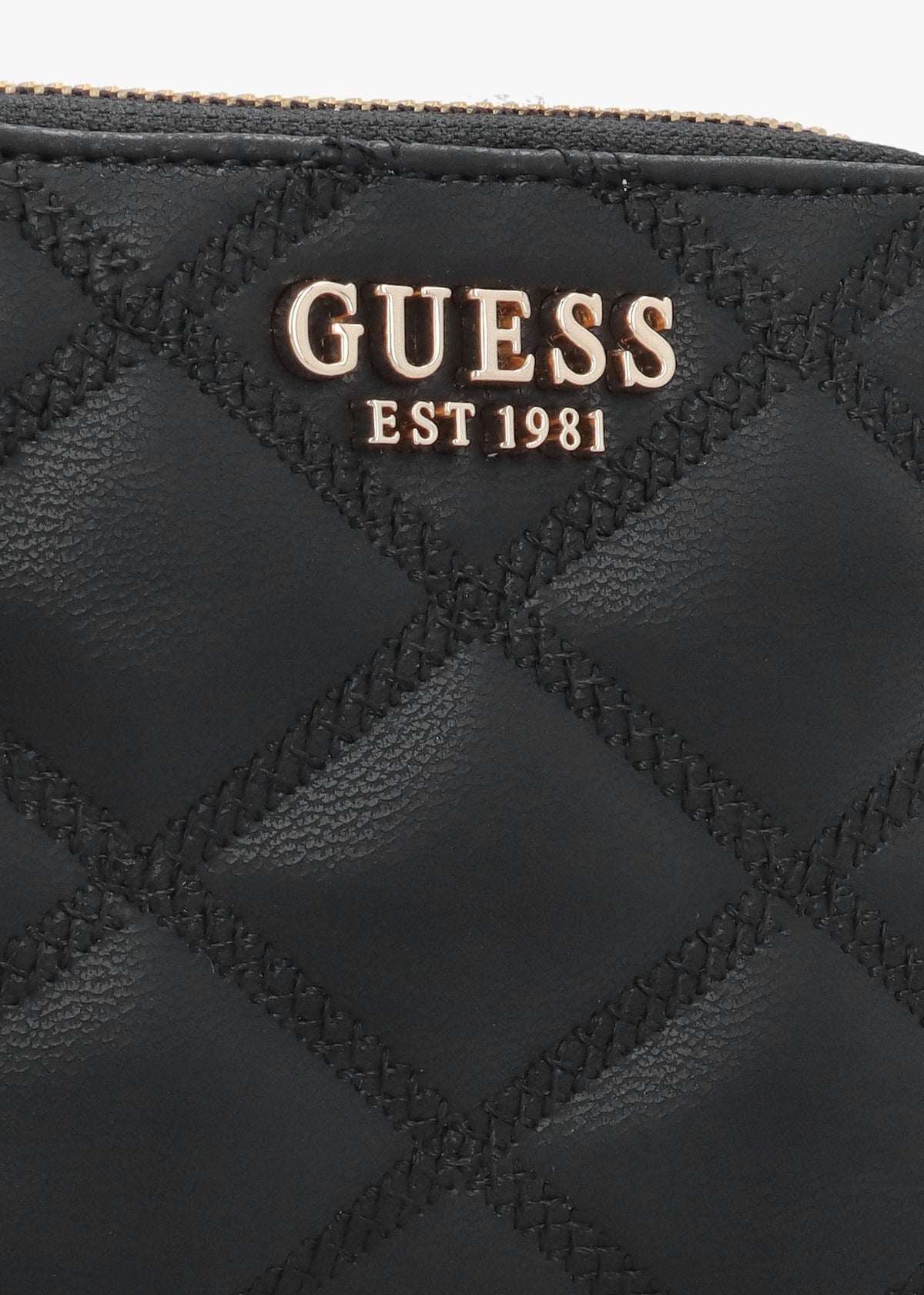 Tamsin Quilted Small Black Zip Around Purse