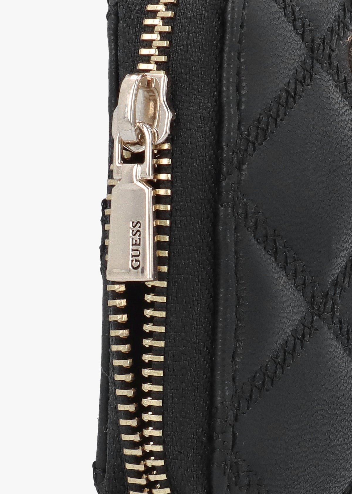 Tamsin Quilted Small Black Zip Around Purse