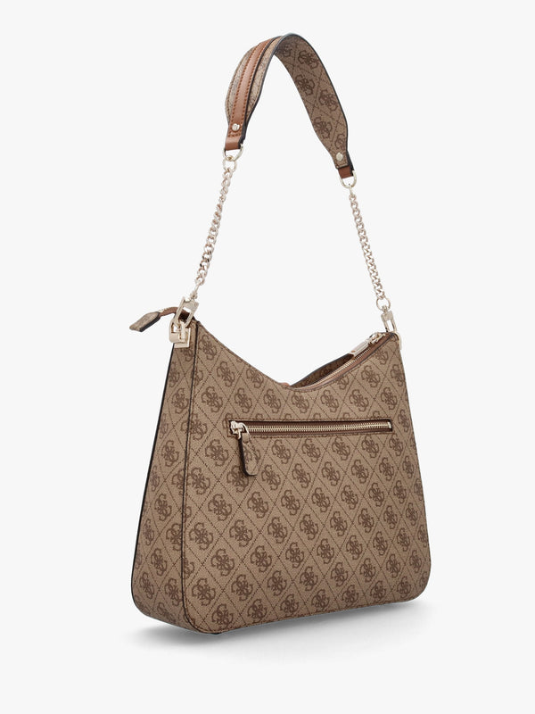 Zamira Latte Logo Hobo Shoulder Bag
