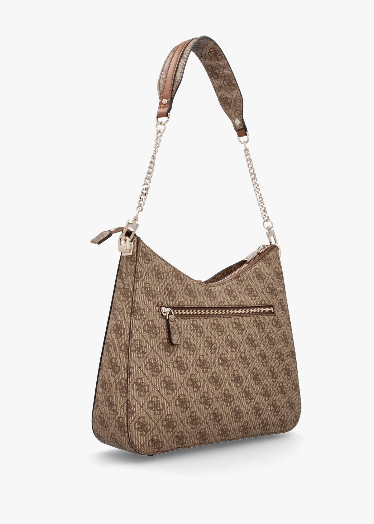 Zamira Latte Logo Hobo Shoulder Bag