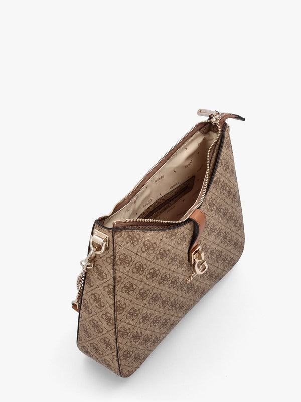 Zamira Latte Logo Hobo Shoulder Bag