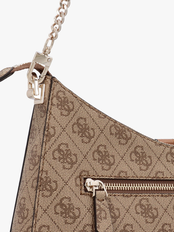 Zamira Latte Logo Hobo Shoulder Bag