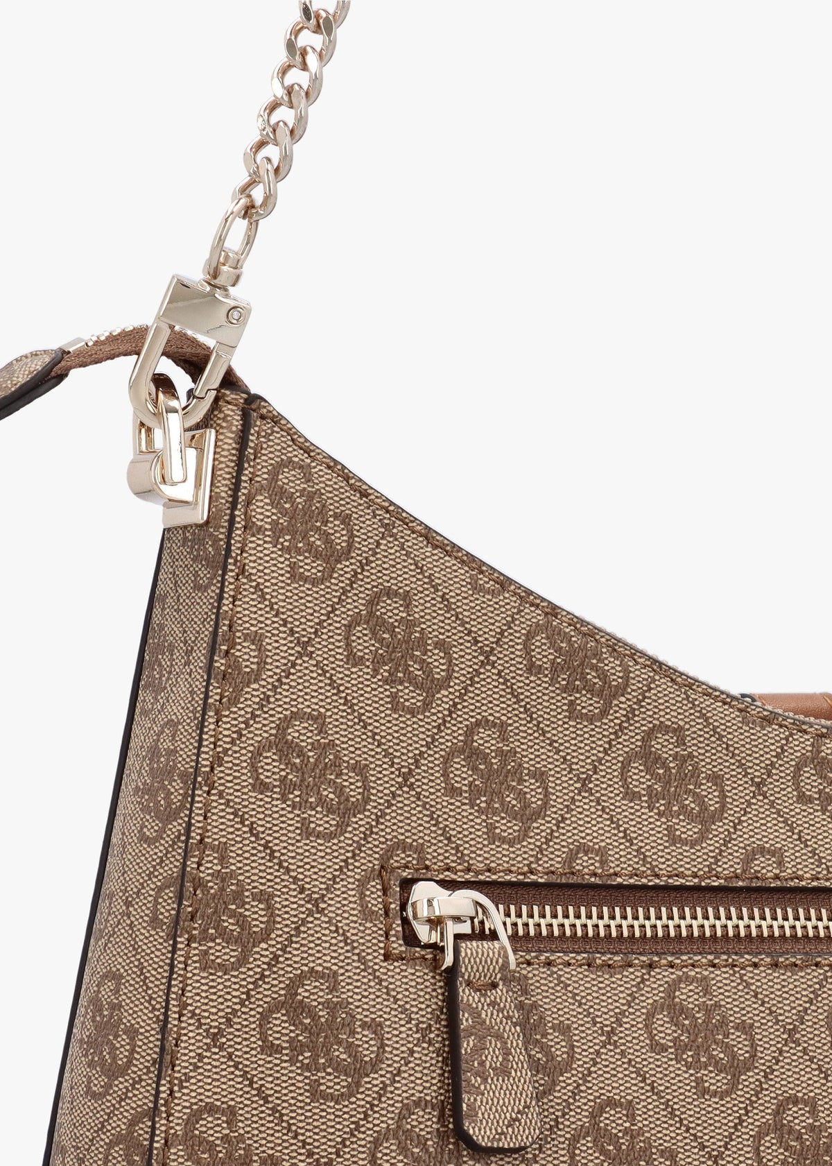 Zamira Latte Logo Hobo Shoulder Bag