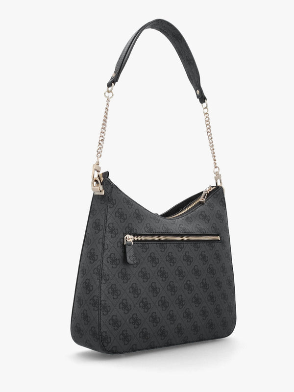 Zamira Coal Logo Hobo Shoulder Bag