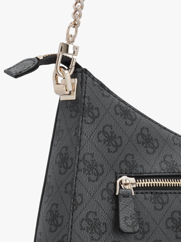 Zamira Coal Logo Hobo Shoulder Bag