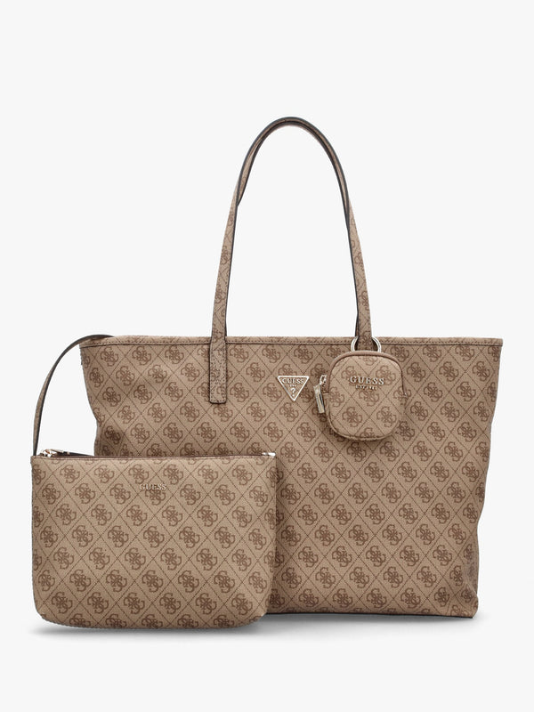 Large Power Play II Latte Logo Tech Tote Bag