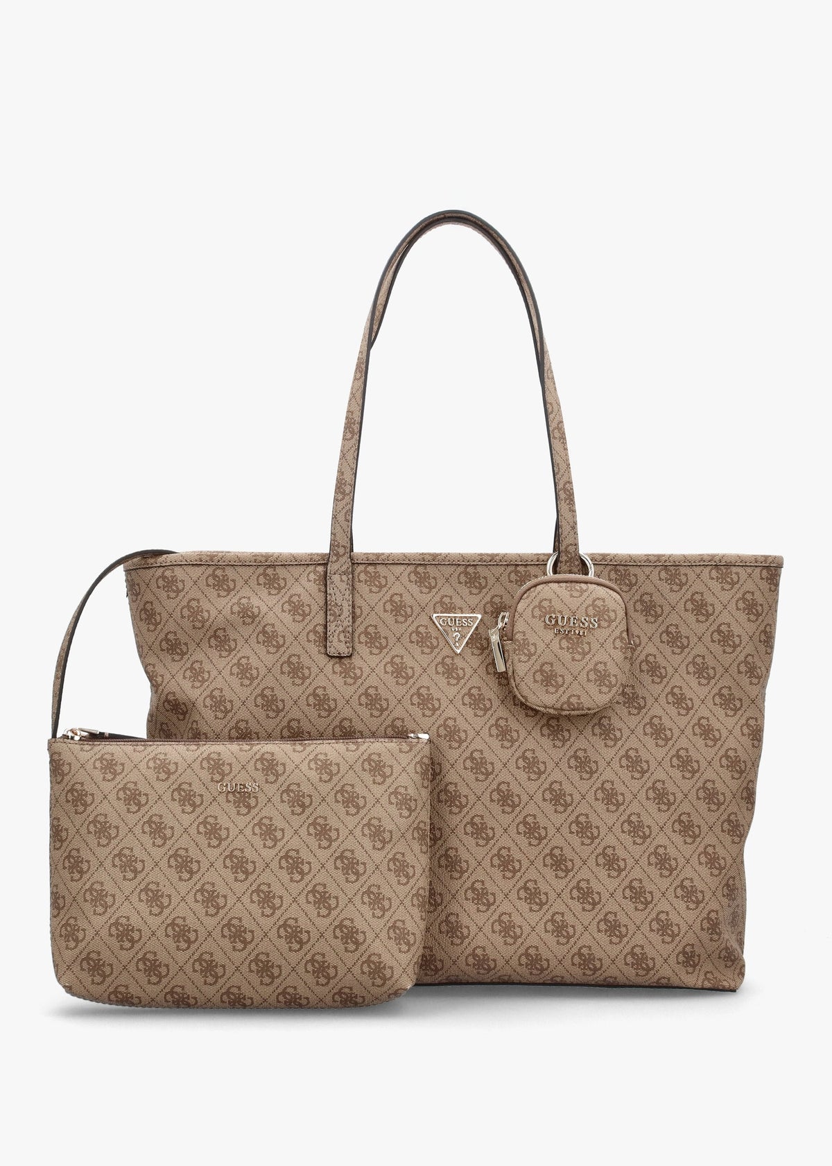 Large Power Play II Latte Logo Tech Tote Bag