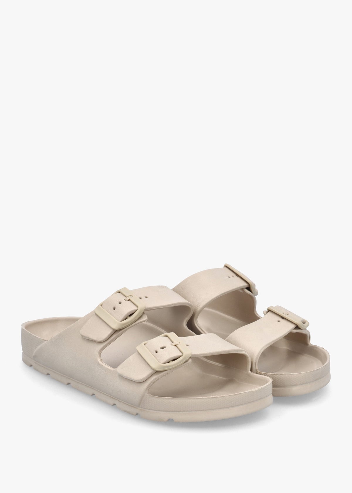 Beige Two Bar EVA Mules