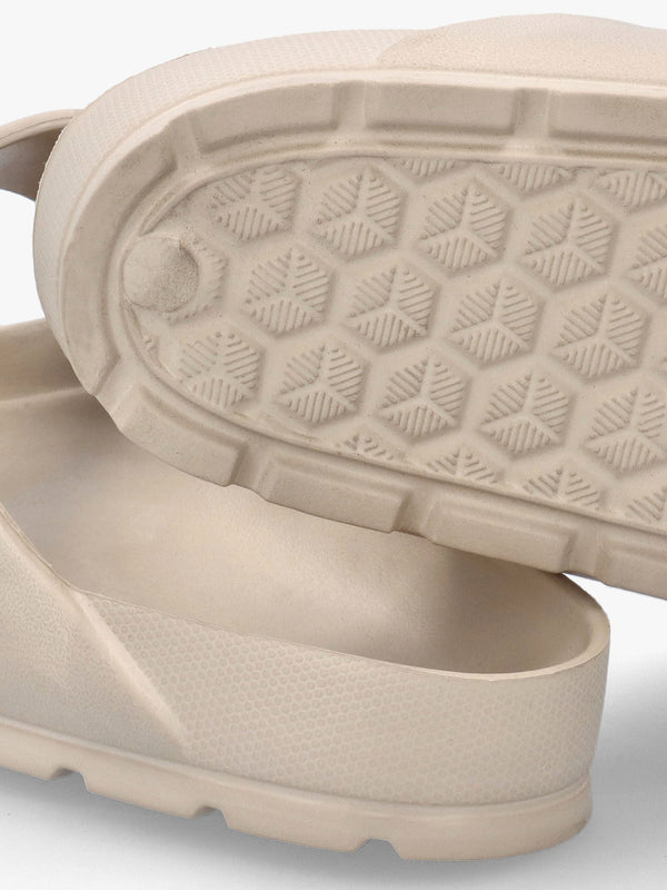 Beige Two Bar EVA Mules