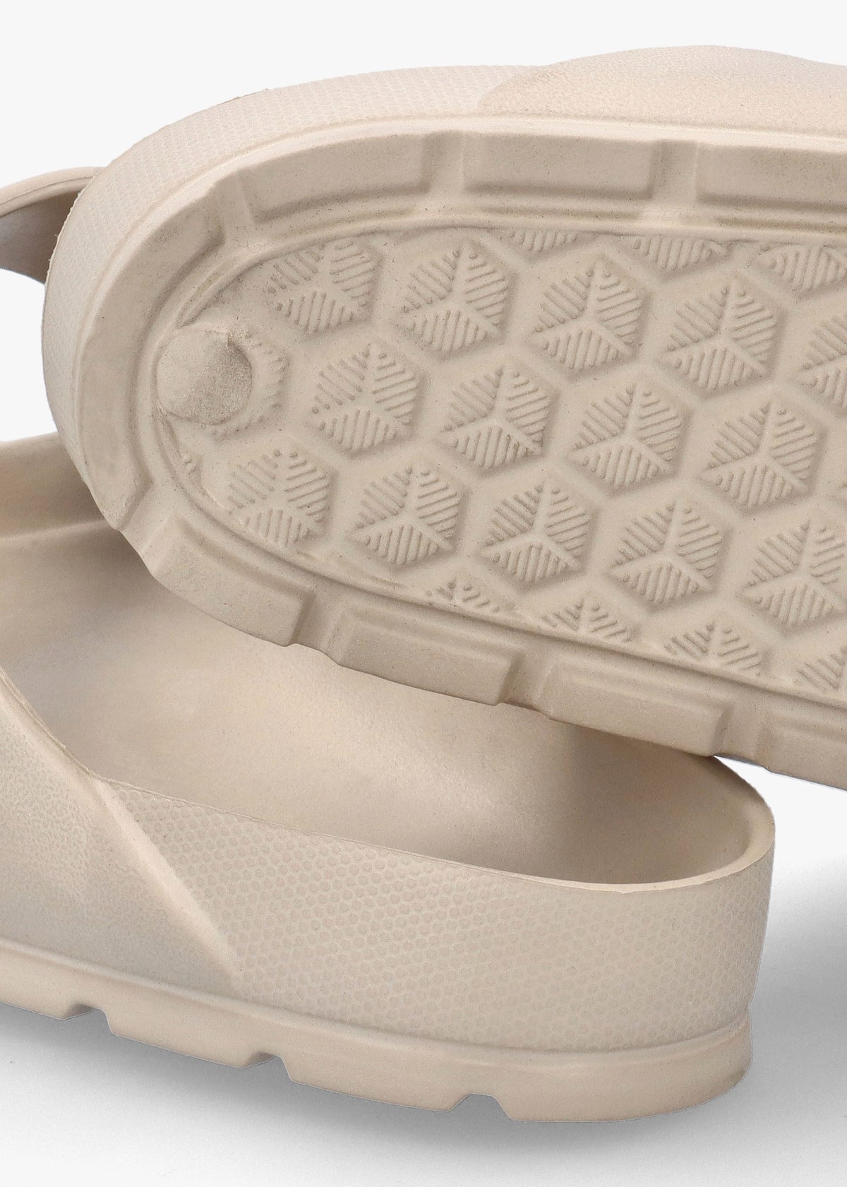 Beige Two Bar EVA Mules