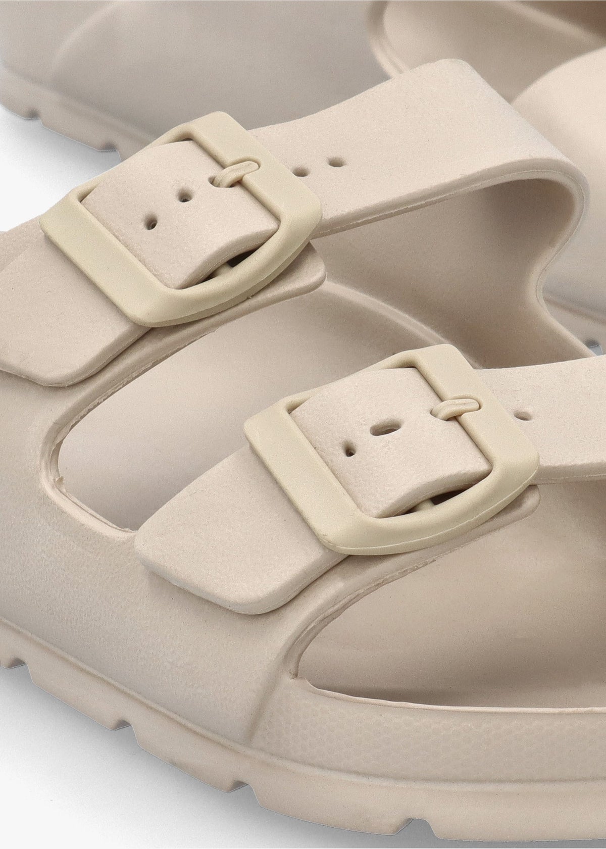 Beige Two Bar EVA Mules