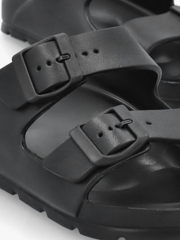 Black Two Bar EVA Mules