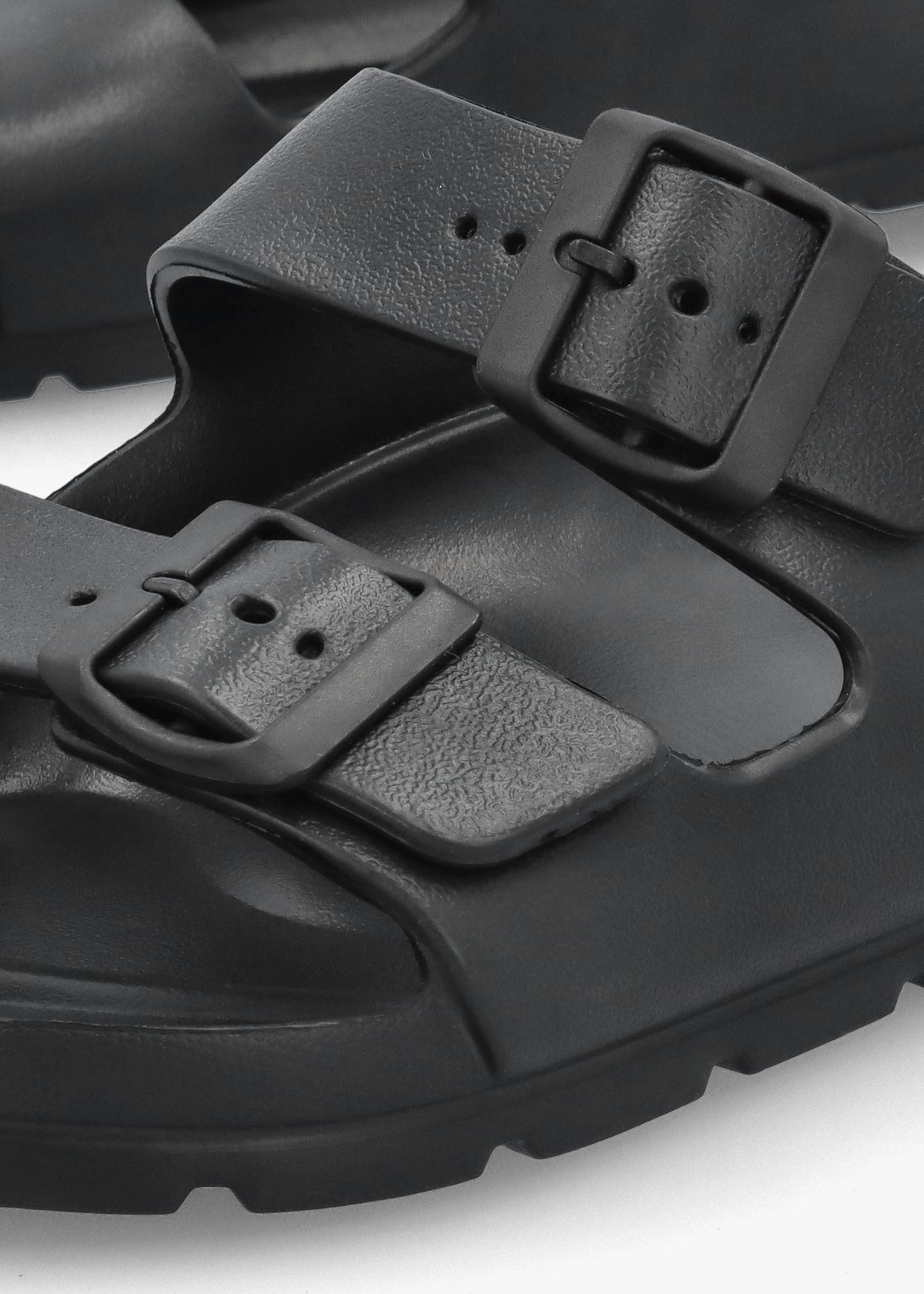 Men's Black Two Bar Mules