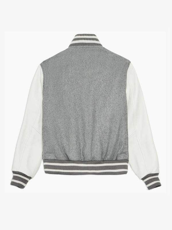 College Bi Graduate Grey Varsity Jacket