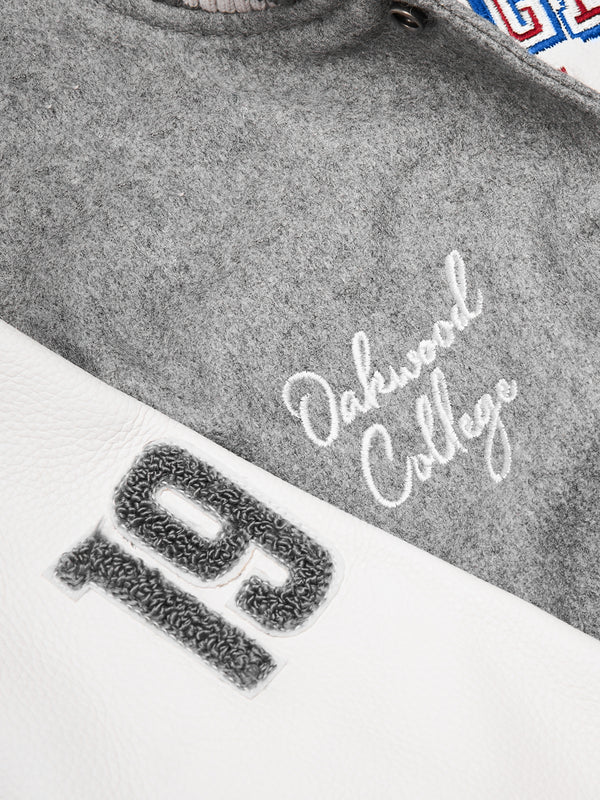 College Bi Graduate Grey Varsity Jacket