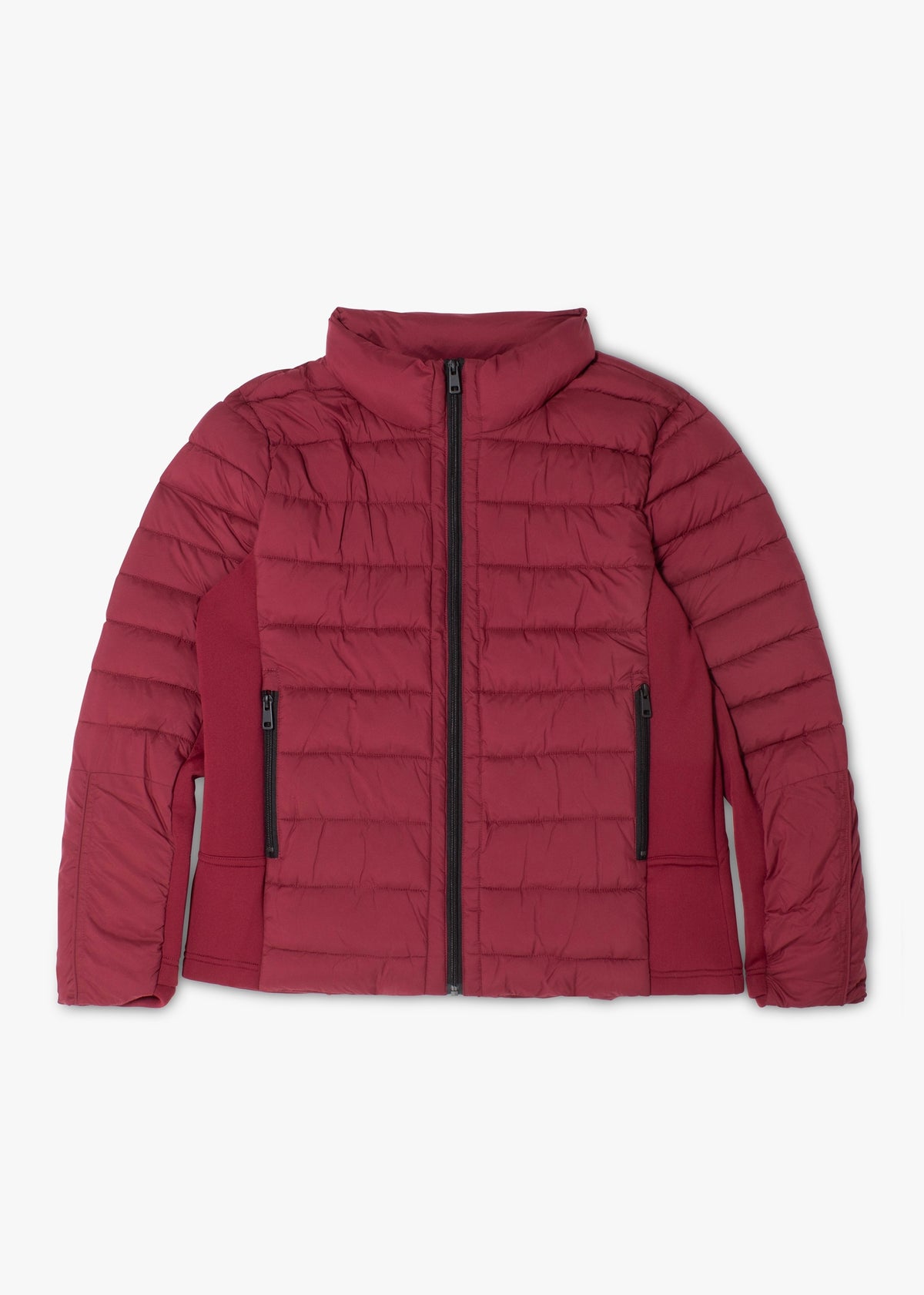 Quilted Red Padded Hooded Jacket