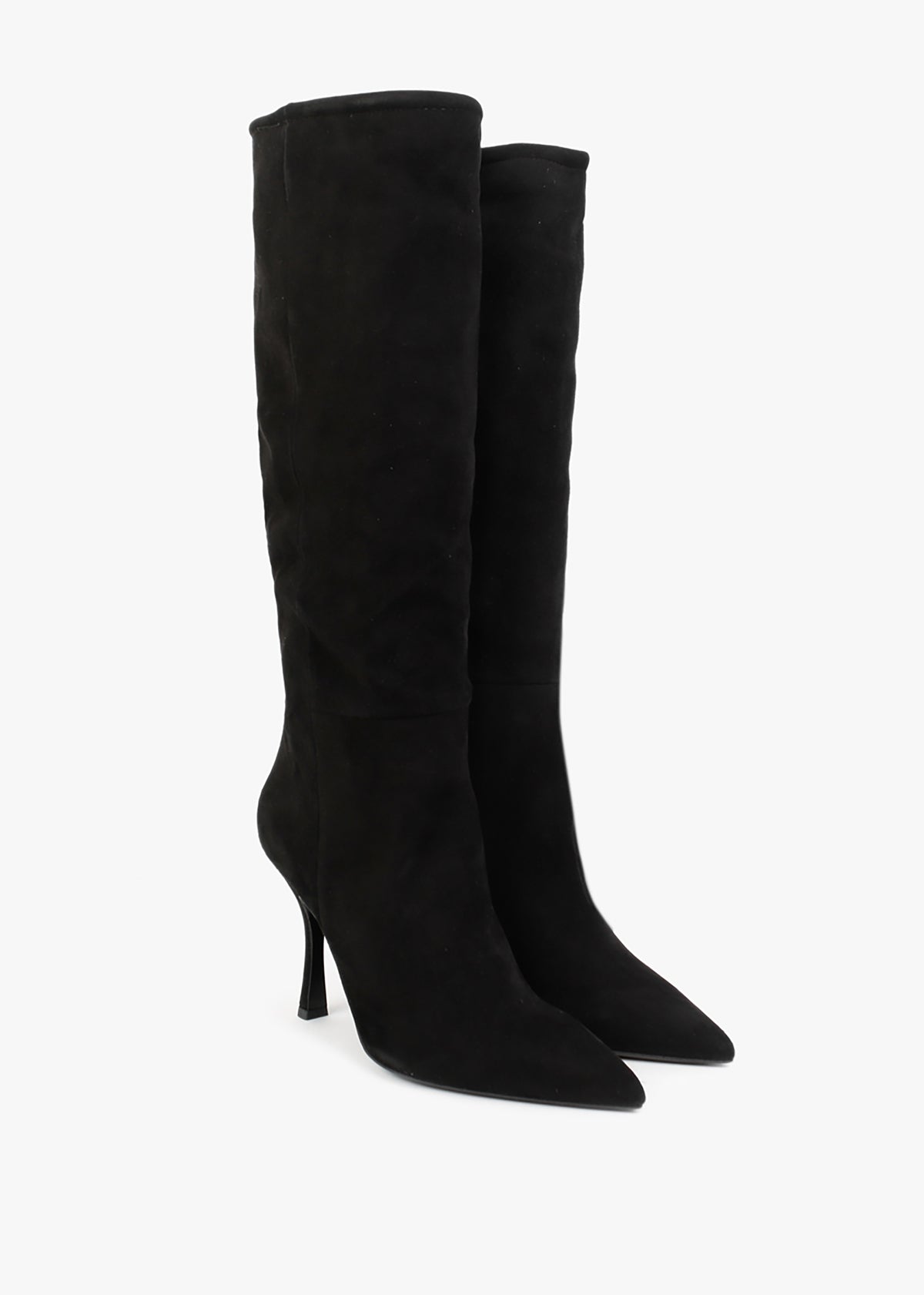 Nulnee Black Suede Knee Boots