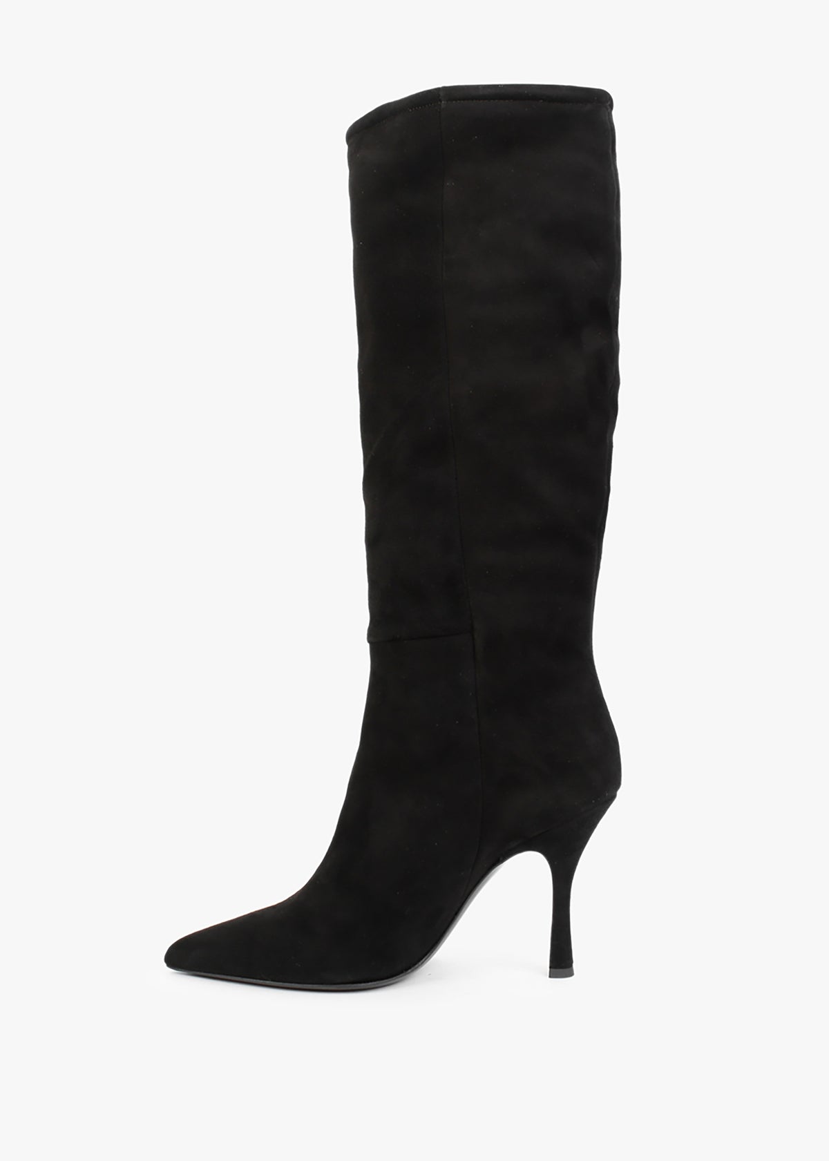 Nulnee Black Suede Knee Boots
