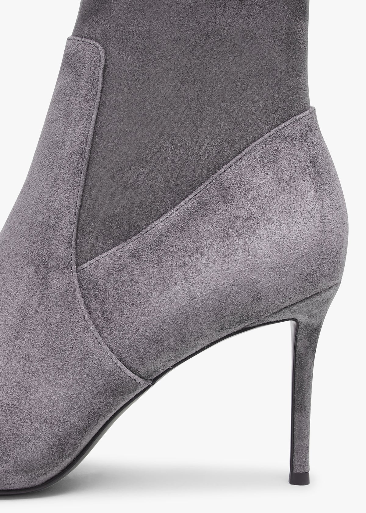 Stret Grey Suede Over The Knee Boots