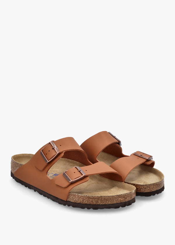 Men’s Arizona Birko-Flor Ginger Brown Mules