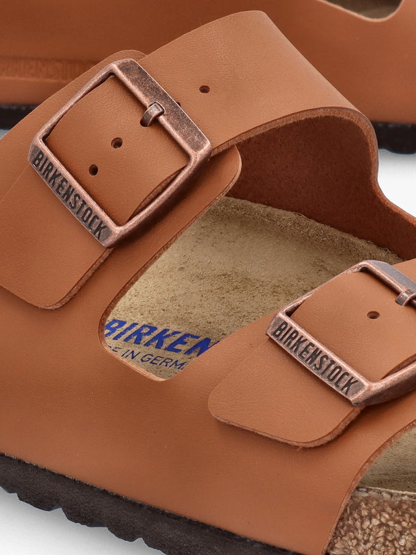Men’s Arizona Birko-Flor Ginger Brown Mules