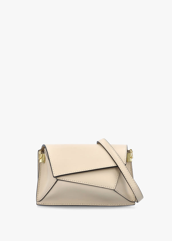 Leonie Cream Leather Cross-Body Bag