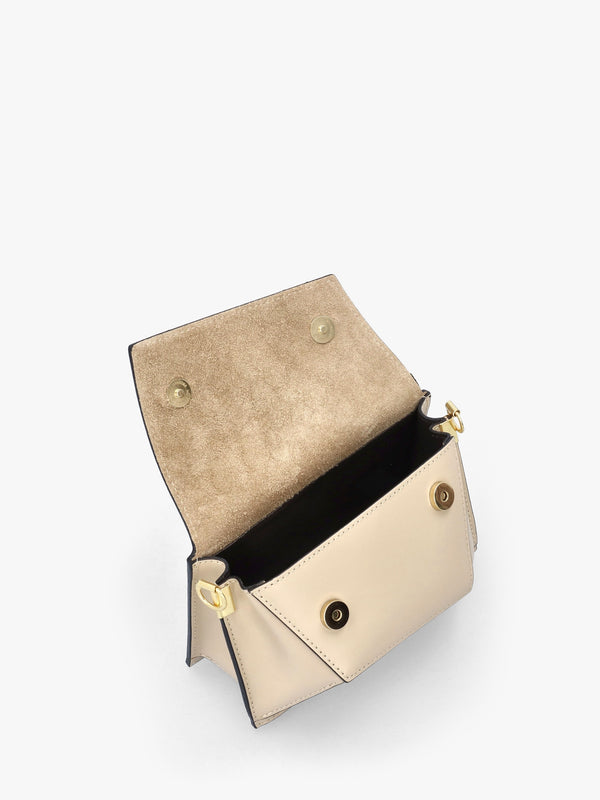 Leonie Cream Leather Cross-Body Bag