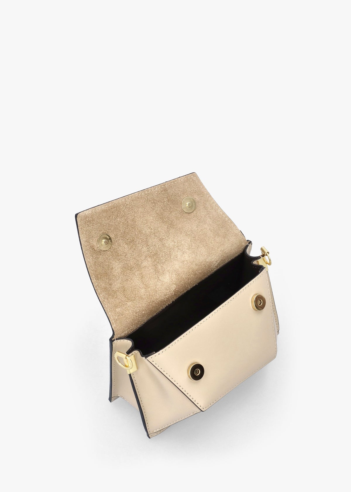Leonie Cream Leather Cross-Body Bag