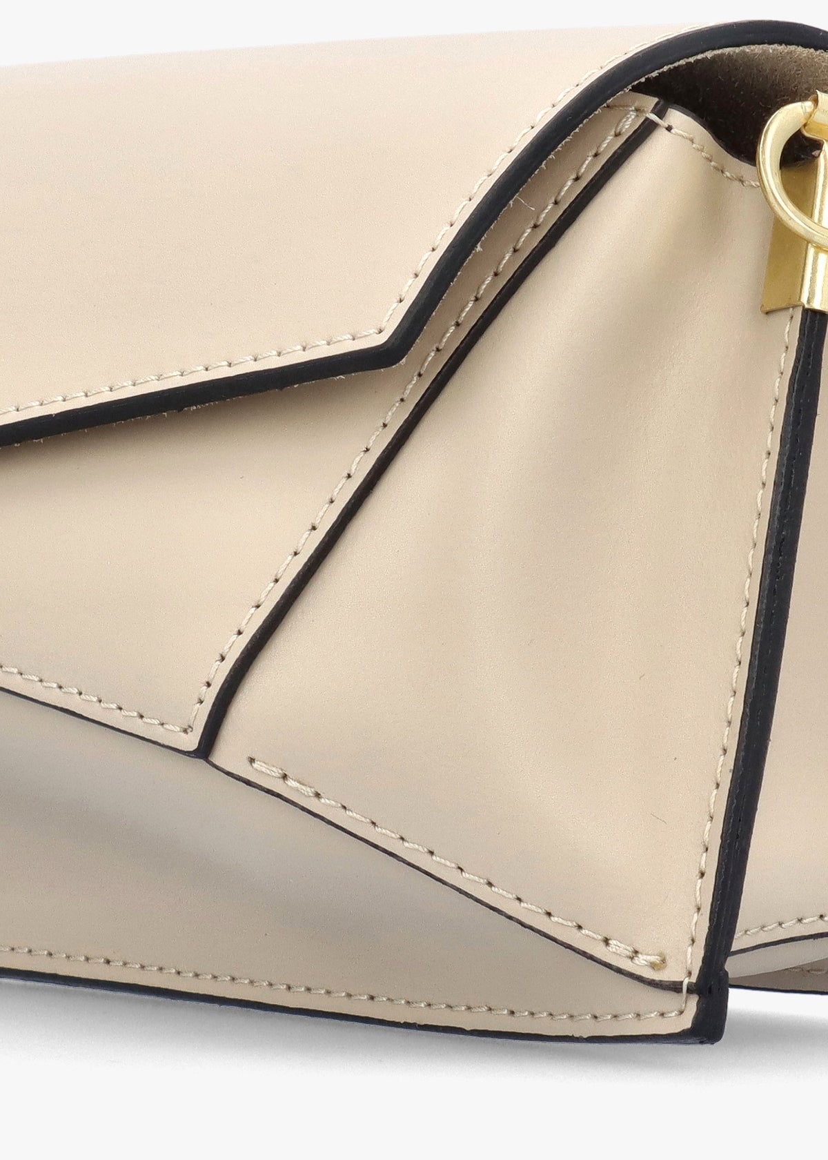 Leonie Cream Leather Cross-Body Bag