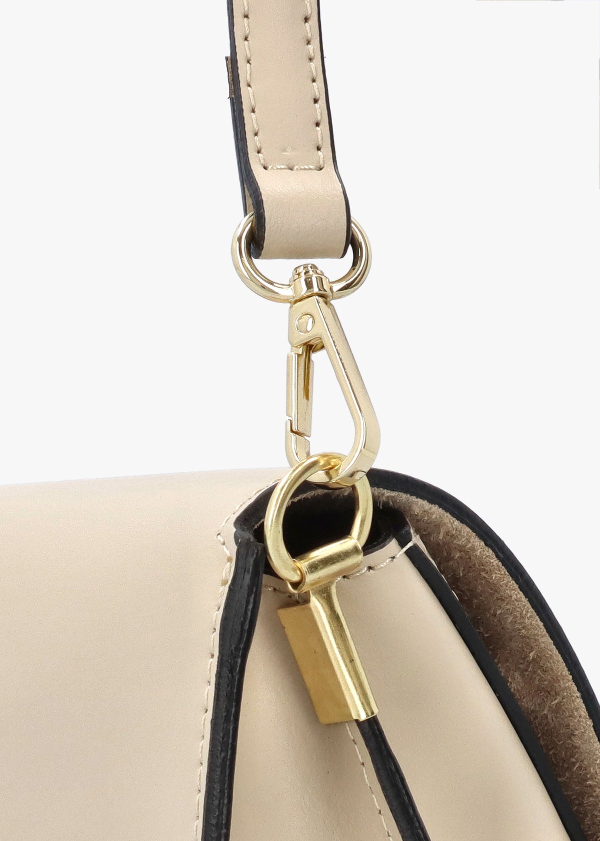 Leonie Cream Leather Cross-Body Bag