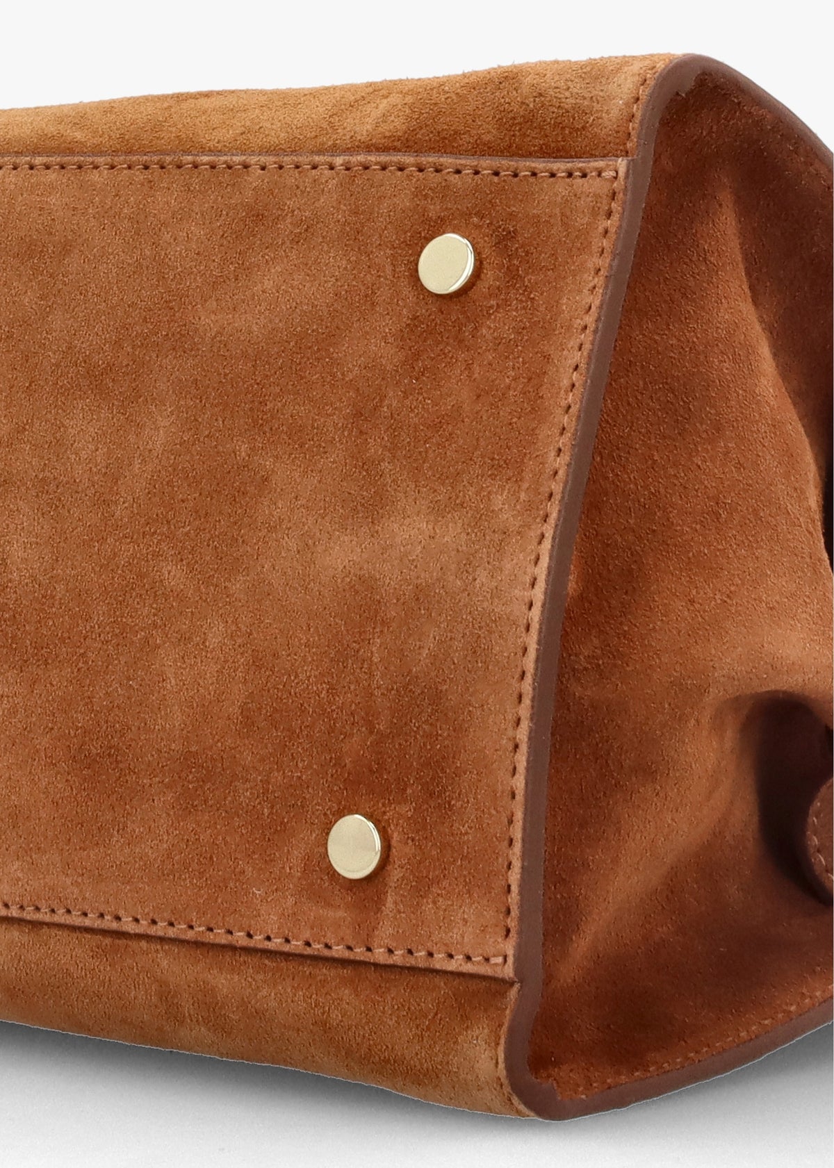 Lilah Tan Suede East West Shoulder Bag