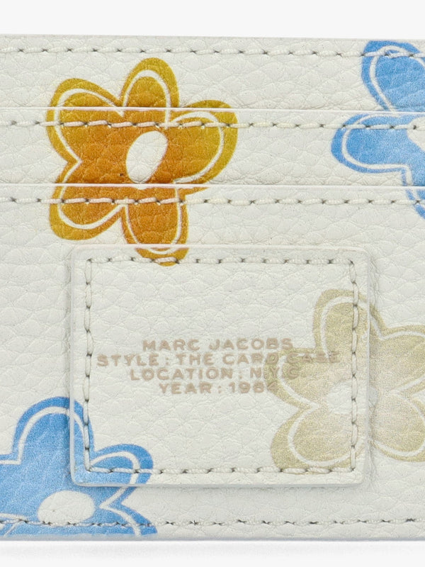 The Wild Daisy White Multi Leather Card Case