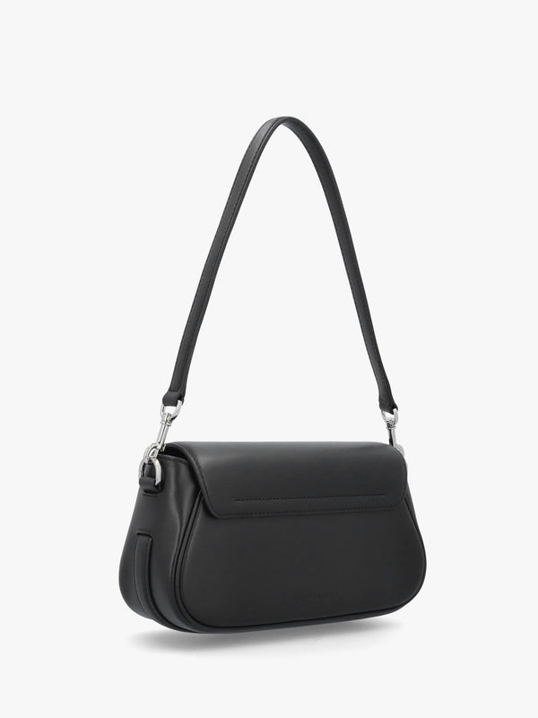 The Large Clover Black Leather Shoulder Bag