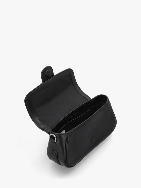 The Large Clover Black Leather Shoulder Bag