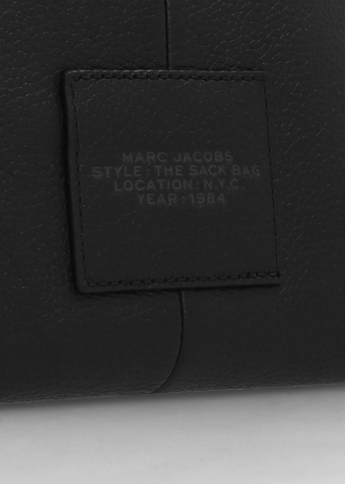 The Mini Tonal Black Leather Sack Bag