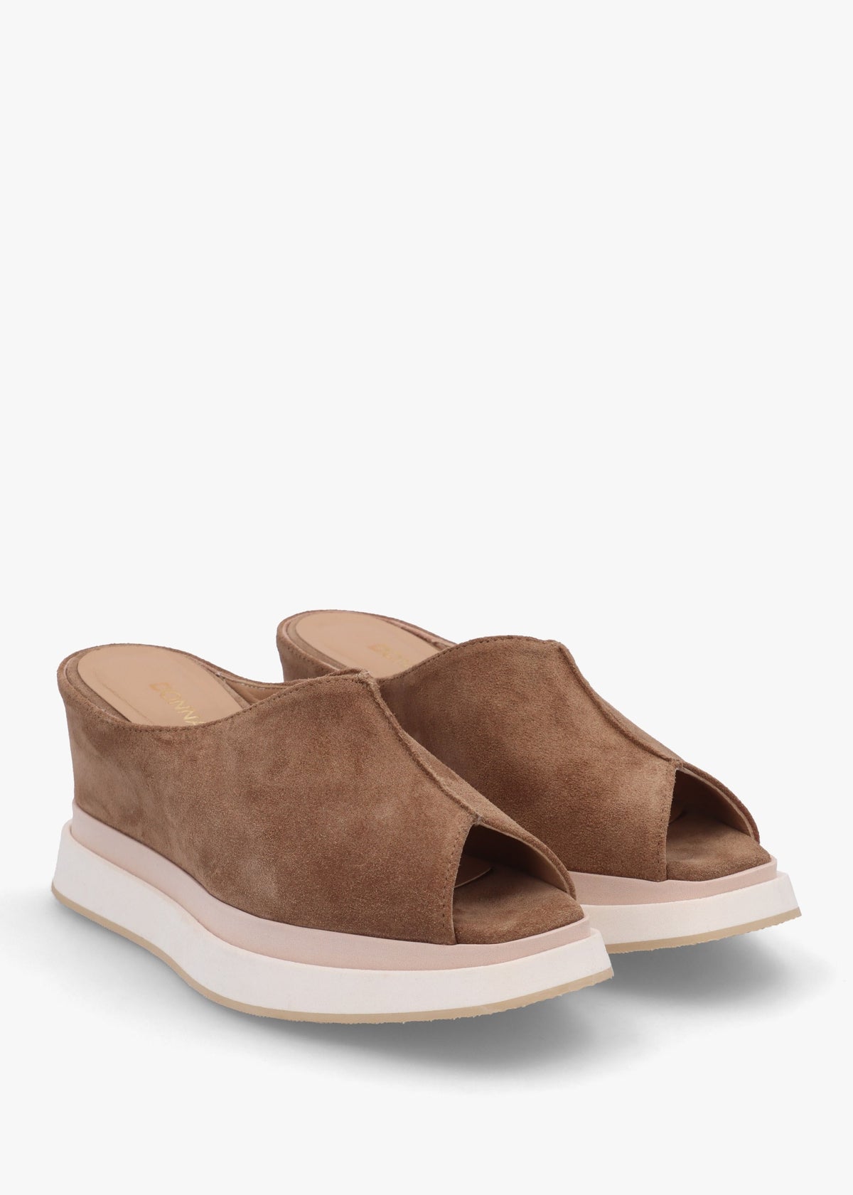 Aperture Brown Suede Wedge Mules