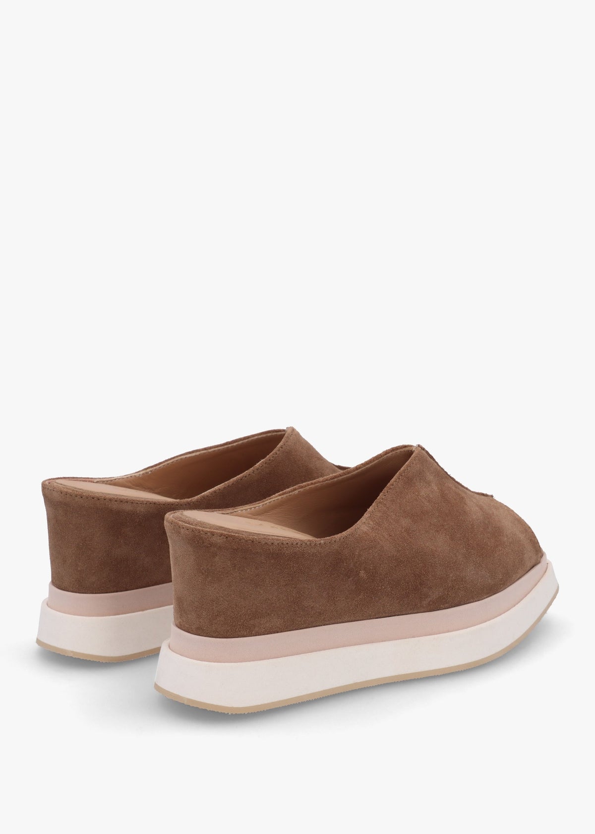 Aperture Brown Suede Wedge Mules