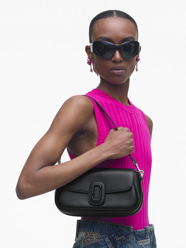 The Large Clover Black Leather Shoulder Bag