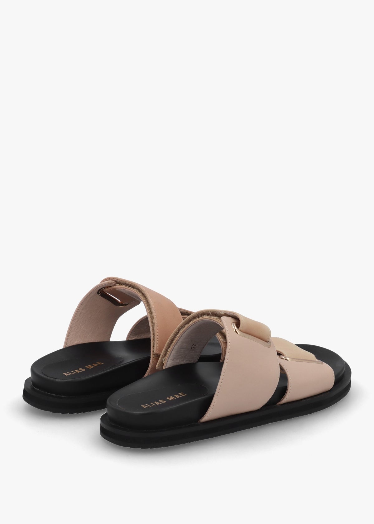 Pacey Nude Leather Two Bar Mules