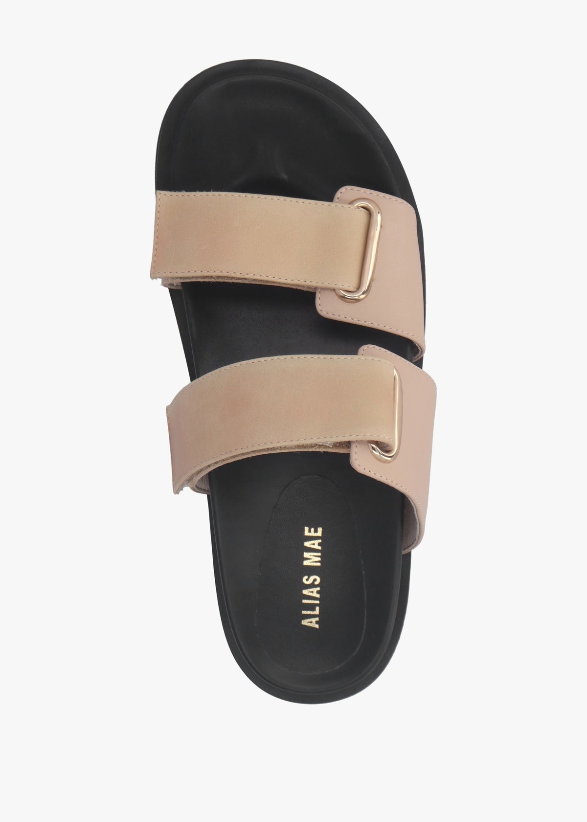 Pacey Nude Leather Two Bar Mules