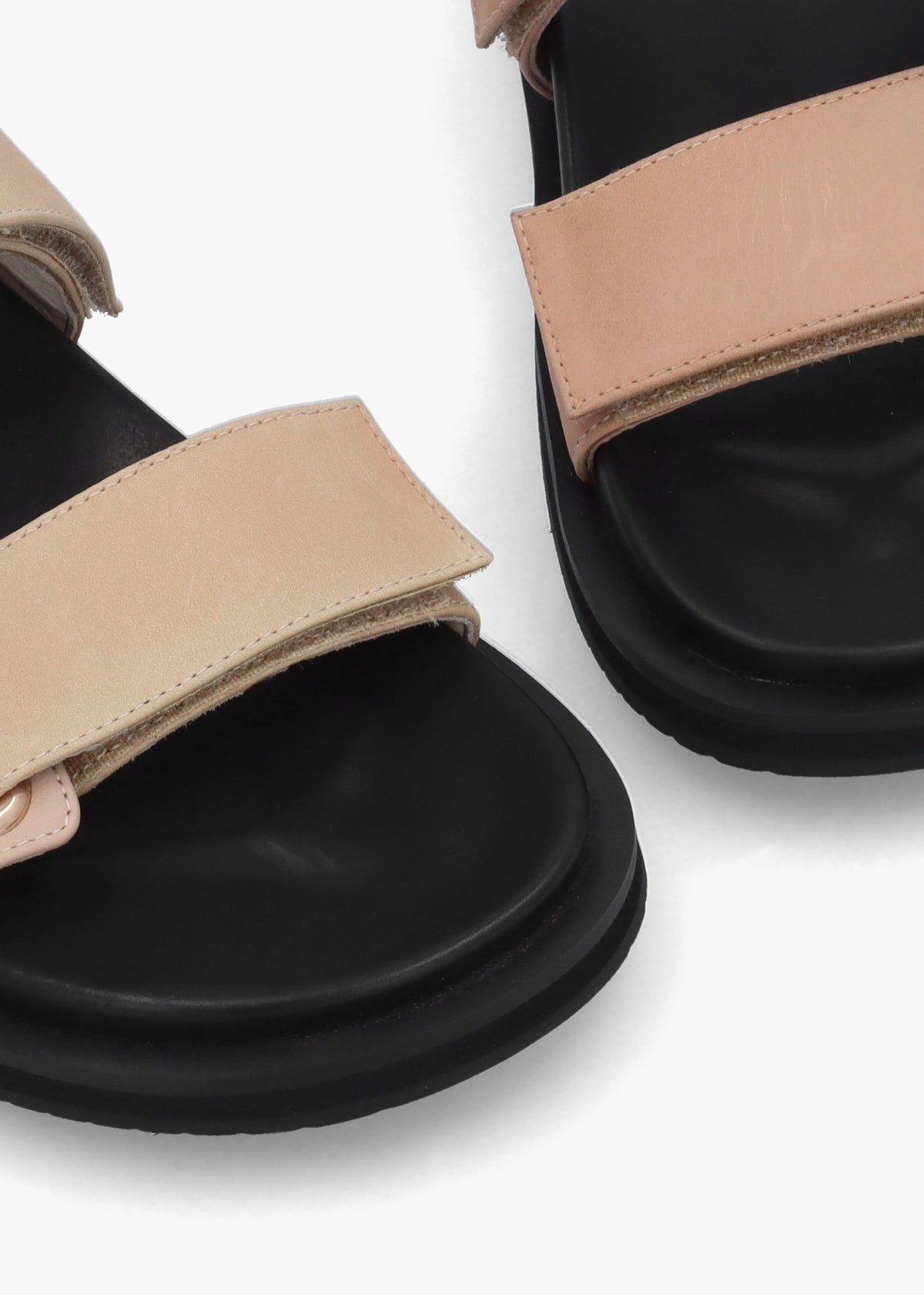Pacey Nude Leather Two Bar Mules