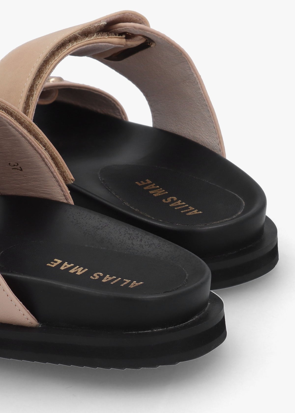 Pacey Nude Leather Two Bar Mules