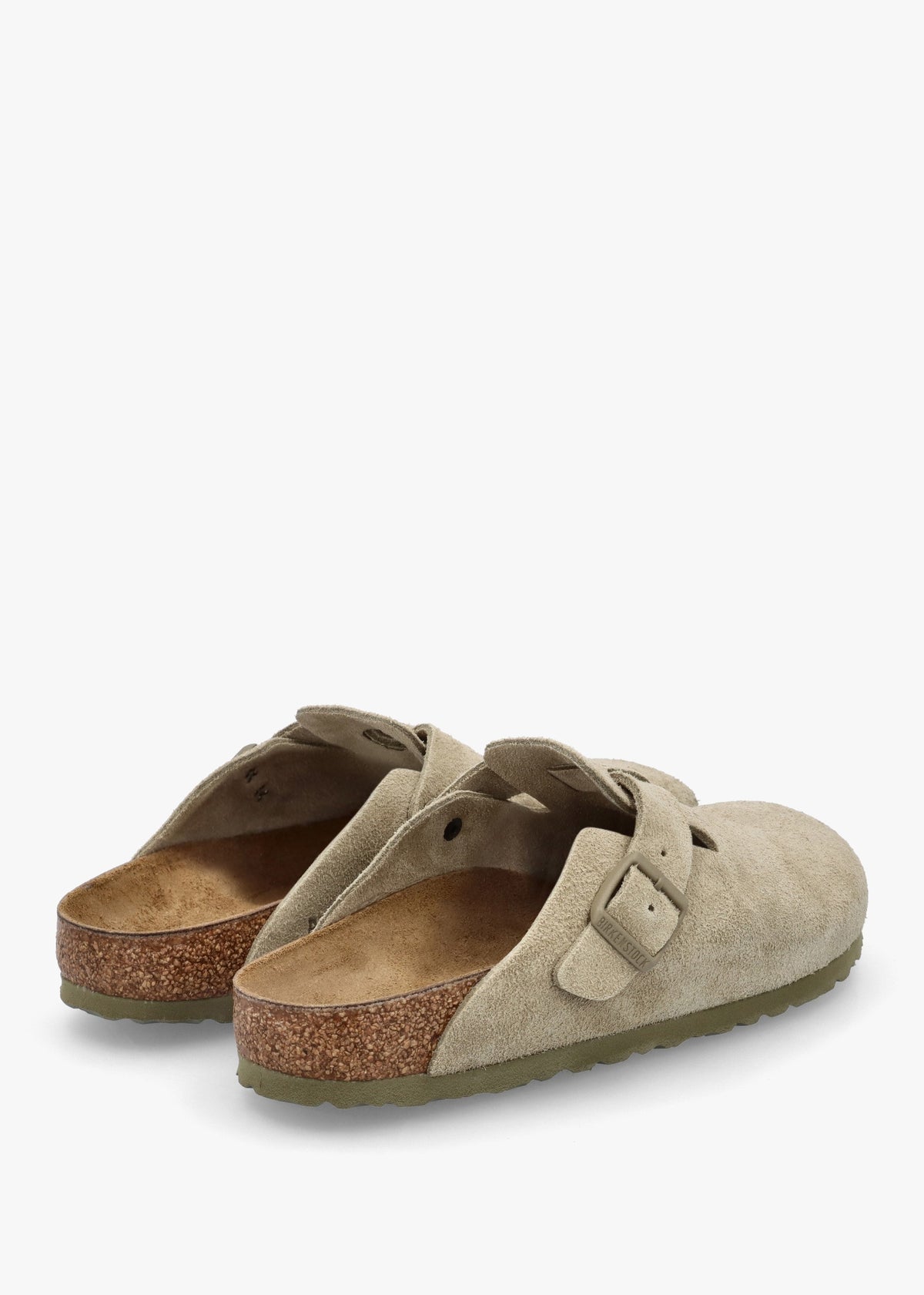 Boston Faded Khaki Suede Clogs