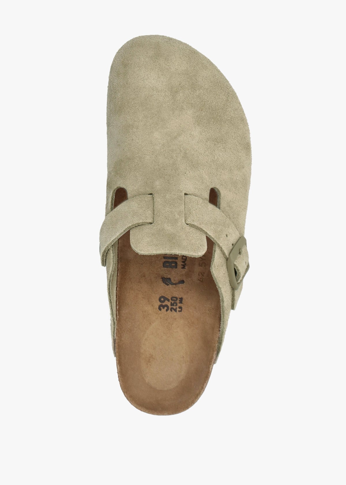 Boston Faded Khaki Suede Clogs