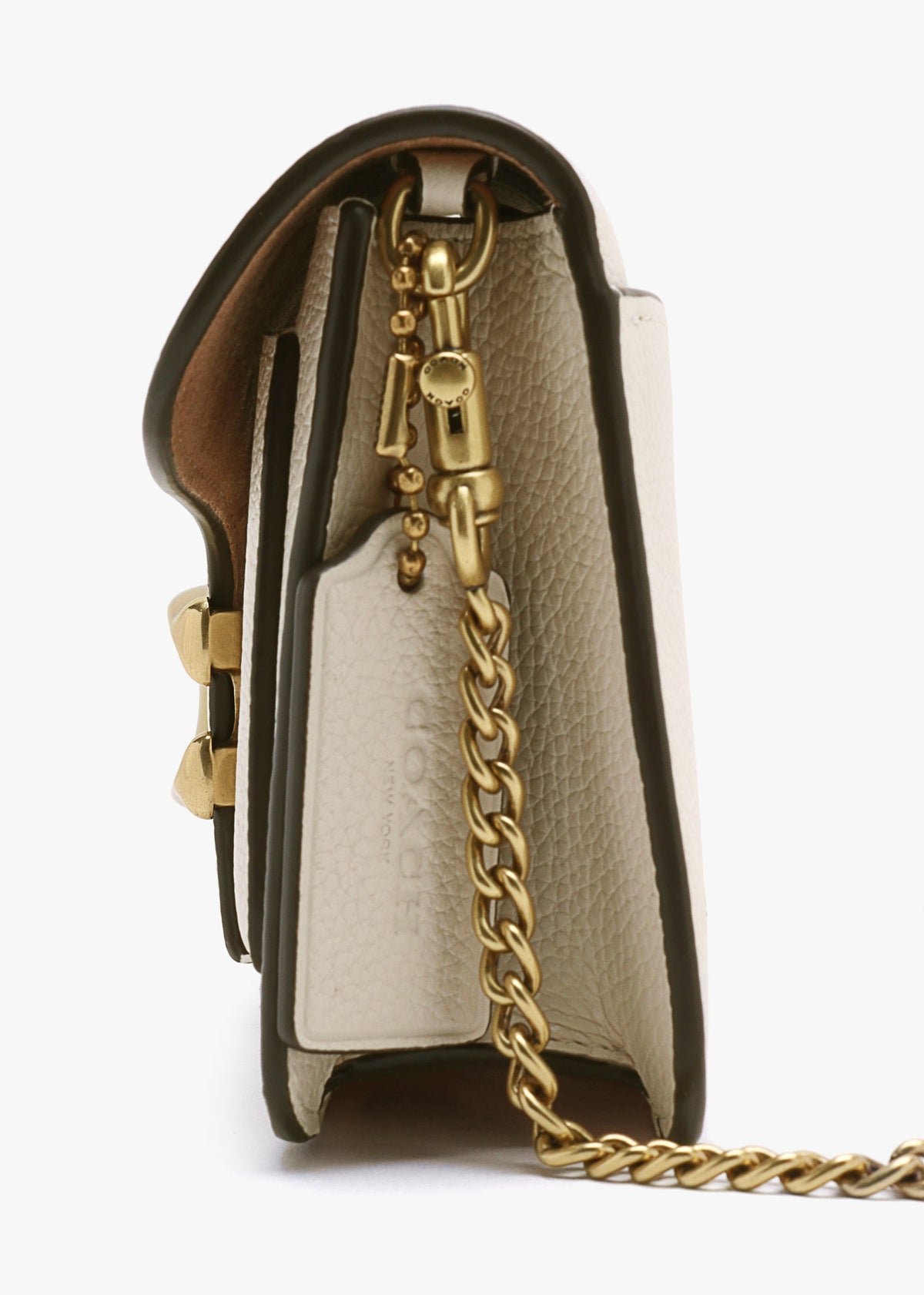 Tabby Chalk Leather Chain Clutch Bag