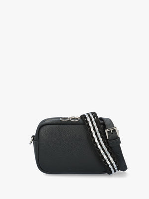 Sierra Black Leather Cross-Body Bag