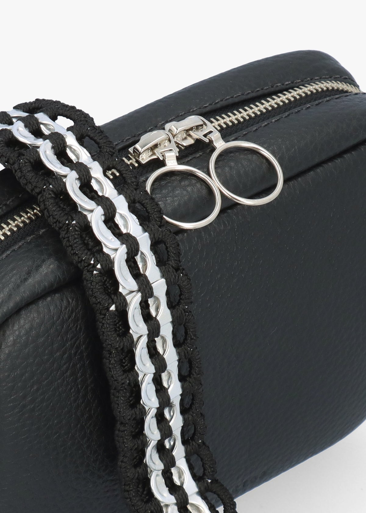 Sierra Black Leather Cross-Body Bag