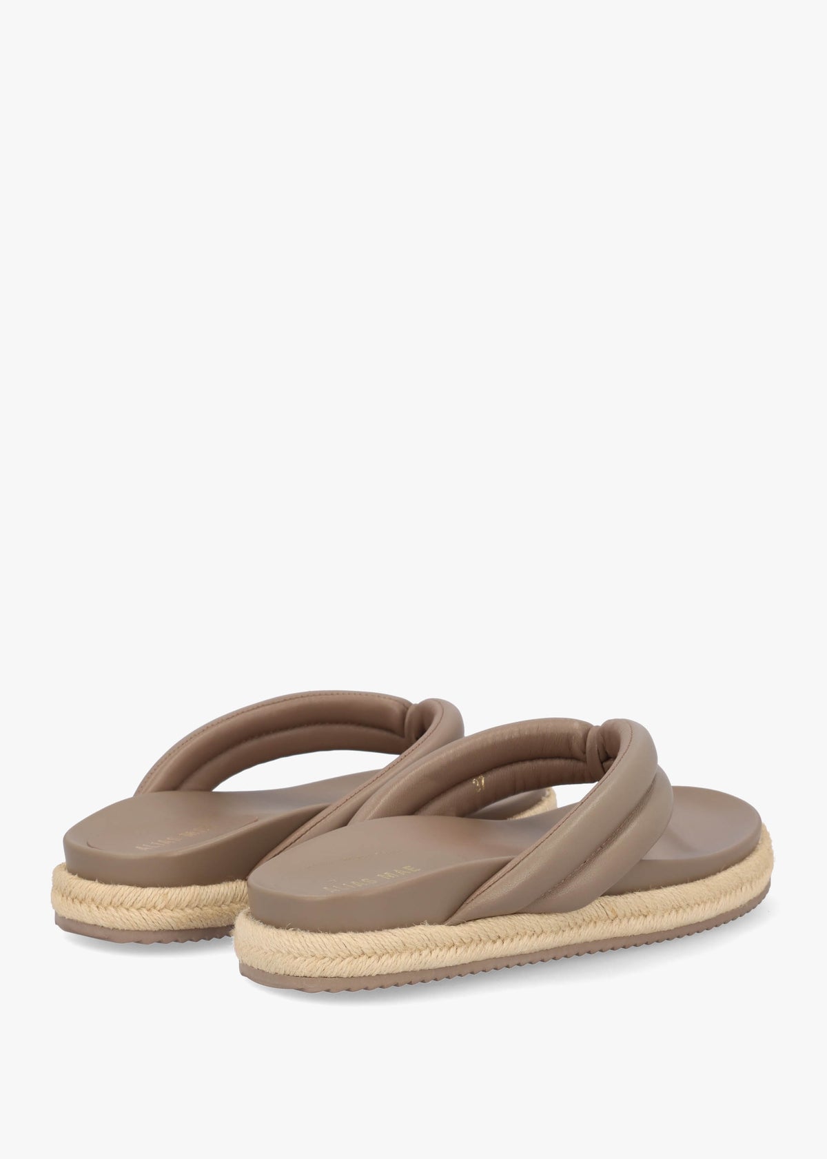 Lucy Taupe Leather Toe Post Sandals